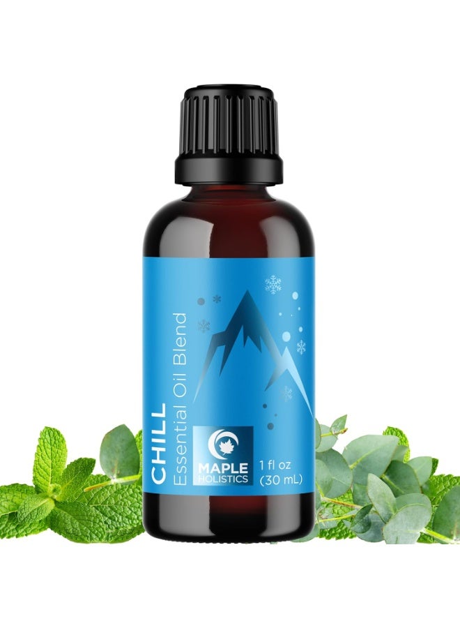 Mint Essential Oil Blend - Refreshing Mint Oil Diffuser with Cooling Peppermint Spearmint Bergamot and Eucalyptus Oils - Pure Aromatherapy Oils